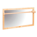 Vægspejl med håndtag i træ - 127 x 69 cm - Educo - Fra 0 år. - Billede 1