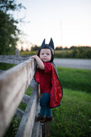 Vendbar batman/spidermand kappe - 1-2 år