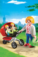Playmobil City Life - Mor med tvillingebarnevogn - Fra 4 år. - Billede 1