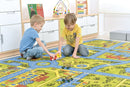 Legetæppe/Biltæppe med by og veje - 160 x 220 - Bambino - Fra 0 år. - Billede 1