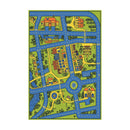 Legetæppe/Biltæppe med by og veje - 160 x 220 - Bambino - Fra 0 år. - Billede 1