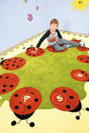 Legetæppe med tal og mariehøns - 2 x 3 meter. - Billede 1