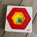 Puslespil fra Goki - Geometri med 5 lag - 5 Brikker.