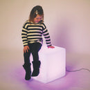 Kube med LED lys - 16 farver - 40 x 40 cm - inkl fjernbetjening. - Billede 1