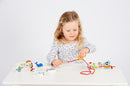 Figurer på snor i træ - Sæt med 4 temaer - Fra 2 år. - Billede 1