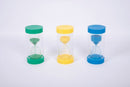 Timeglassæt med 3 store timeglas - 1, 3 og 5 minutter