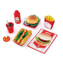 Legemad - Fastfood i træ & filt fra Hape - fra 3 år. - Billede 1