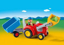 Playmobil 1.2.3 - Traktor m Trailer - fra 18 mdr. - Billede 1