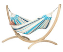 Hængekøje af bomuld - Aqua Blue - 1-pers - Max. 120 kg. - La Siesta. - Billede 1