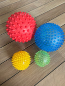 EduShapes Sansebold-sæt med 4 bolde - Ø:10 & Ø:17 cm - Fra 6 mdr.