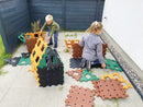 Polydron XL sæt i naturfarver - 36 dele. - Billede 1