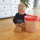Klodser i Skum fra EduShape - Små - "wood-like" - 80 stk. - Billede 1