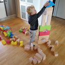 Klodser i Skum fra EduShape - Store - "wood-like" - 32 stk. - Billede 1