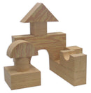 Klodser i Skum fra EduShape - Store - "wood-like" - 32 stk. - Billede 1