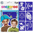 Sminkefarve stencils dreng 6 stk - Billede 1
