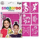 Sminkefarve stencils pige 6 stk.  - Billede 1