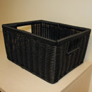 Kurv i Plastflet - Sort - 1 stk - L29,5 x B24,5 x H16 cm. - Billede 1