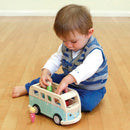 INDIGO JAMM - Retro Autocamper i træ med 5 figurer - fra 1 år. - Billede 1