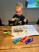 Tuscher m/baby greb - 12 forskellige farver