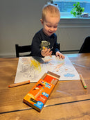 3-i-1 farvekridt Baby - 6 stk. forskellige farver
