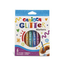 Glitter markers tuscher 6 stk. 1mm tip - Billede 1