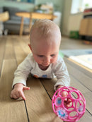 Oball Rattle babylegetøj bold - 1 stk - Ø:9 cm - Fra 0 år.