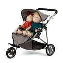 Mamamemo Dolls Tvillingeklapvogn- Grå - Fra 3 år. - Billede 1