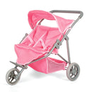 Mamamemo Dolls Tvillingeklapvogn - Pink - Fra 3 år. - Billede 1