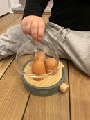 Mamomemo Legekøkken - Æggekoger i FSC træ - Grøn - Fra 3 år. - Billede 1