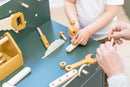 Byggesæt i træ 36 dele - Mustard - FLEXA - Fra 3 år