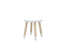 Taburet Hvid MDF  - Billede 1