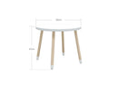 Legebord Ø60 Hvid MDF Malet - Billede 1