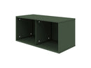 Bogkasse m/2 rum Deepgreen MDF - Billede 1