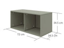 Bogkasse m/2 rum Natural Green MDF  - Billede 1