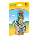Playmobil 1.2.3 - Zebra & Dreng - Fra 18 mdr. - Billede 1