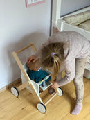 Byastrup Dukke Klapvogn - Træ - Hvid- Fra 3 år.