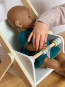 Byastrup Dukke Klapvogn - Træ - Hvid- Fra 3 år.