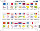 Lande/Flag Memo Puslespil i pap fra Larsen - 27 brikker. - Billede 1