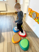 Tactile River Stones - Sæt med 5 taktile balancesten - Gonge - Fra 3 år.