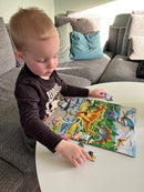Puslespil i Pap fra Larsen - Dinoer - 35 brikker.