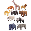 Dyr - Vilde Dyr fra Green Rubber Toys - 8 stk. - Billede 1