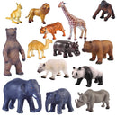 Dyr - Vilde Dyr fra Green Rubber Toys - 14 stk. - Billede 1