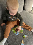 Puslespil i Pap - Dyrebørn - sæt med 4 stk.