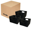 12 x Kurve i Plastflet - Sort -  L24,5 x B24,5 x H16 cm - Billede 1